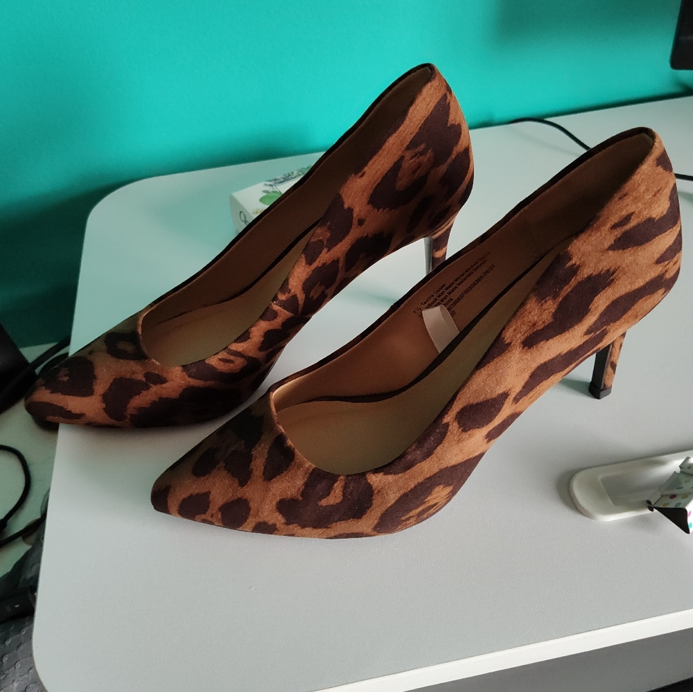 Animal Print Heels, 7.5, NWOT